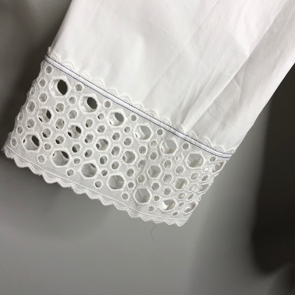 Sandro Cotton Eyelet Chairman Blouse in Ecru - New with Tag - Picture 6 of 12